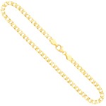 Goldkette als Panzerkette facettiert in Gelbgold 750 / 18K, 50 cm lang, 5 mm breit, Gewicht ca. 17.6 g.