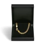 Armband als Panzerkette facettiert in Gelbgold 333 / 8 K, 18 cm lang, 5mm breit, Gewicht ca. 4.7 g.