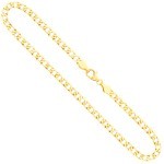Goldkette als Panzerkette facettiert in Gelbgold 585 / 14K, 80 cm lang, 5 mm breit, Gewicht ca. 21.4 g.