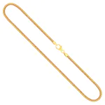 Goldkette als Schlangenkette in Gelbgold 750 / 18 Karat, 100 cm lang, 2.4 mm breit, Gewicht ca. 6,2 g.