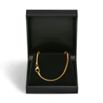 Goldkette als Schlangenkette in Gelbgold 750 / 18 Karat, 100 cm lang, 2.4 mm breit, Gewicht ca. 6,2 g.