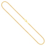 Goldkette als Venezianerkette rund geschlagen in Gelbgold 750 / 18K, 50 cm lang, 2 mm breit, Gewicht ca. 13.8 g.