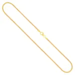 Goldkette als Venezianerkette rund geschlagen in Gelbgold 375 / 9K, 95 cm lang, 2 mm breit, Gewicht ca. 18.7 g.