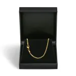 Armband als Kordelkette hohl Leichtversion in Gelbgold 750 / 18K, 18.5 cm lang, 2,1 mm breit, Gewicht ca. 1.6 g.