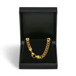 Goldkette als Panzerkette 4-seitig diamantiert in Gelbgold 585 / 14K, 50 cm lang, 6 mm breit, Gewicht ca. 64.2 g.