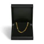 Armband als Figarokette diamantiert in Gelbgold 750 / 18K, 22 cm lang, 3,4 mm breit, Gewicht ca. 7.9 g.