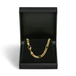 Armband als Figarokette diamantiert in Gelbgold 750 / 18K, 22 cm lang, 4,3 mm breit, Gewicht ca. 12.5 g.