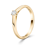 0,10 Karat Diamant Ring Gelbgold