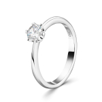 Verlobungsring in 750ger Weißgold Damen mit Diamant