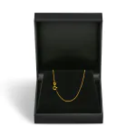 Goldkette als Ankerkette rund in Gelbgold 585 / 14 Karat, 90 cm lang, 1.1 mm breit, Gewicht ca. 3,8 g.