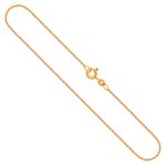Goldkette als Ankerkette rund in Gelbgold 585 / 14K, 45 cm lang, 1,3 mm breit, Gewicht ca. 2.5 g.