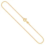 Goldkette als Ankerkette rund in Gelbgold 585 / 14K, 45 cm lang, 1,5 mm breit, Gewicht ca. 2.8 g.