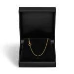 Goldkette als Ankerkette rund in Gelbgold 333 / 8K, 36 cm lang, 1,5 mm breit, Gewicht ca. 2 g.
