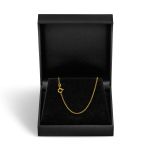 Goldkette als Ankerkette rund in Gelbgold 333 / 8K, 50 cm lang, 1,5 mm breit, Gewicht ca. 2.8 g.