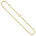 Goldkette als Ankerkette rund in Gelbgold 375 / 9K, 45 cm lang, 2 mm breit, Gewicht ca. 4.2 g.