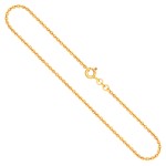 Goldkette als Ankerkette rund in Gelbgold 375 / 9K, 50 cm lang, 2 mm breit, Gewicht ca. 4.7 g.