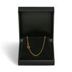 Goldkette als Ankerkette rund in Gelbgold 375 / 9K, 45 cm lang, 2 mm breit, Gewicht ca. 4.2 g.