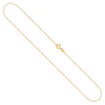 Goldkette als Ankerkette flach in Gelbgold 333 / 8K, 45 cm lang, 0,8 mm breit, Gewicht ca. 0.8 g.