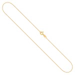 Goldkette als Ankerkette flach in Gelbgold 375 / 9K, 34 cm lang, 0,8 mm breit, Gewicht ca. 0.6 g.