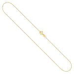 Goldkette als Ankerkette flach in Gelbgold 375 / 9K, 42 cm lang, 0,8 mm breit, Gewicht ca. 0.8 g.