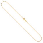 Goldkette als Ankerkette flach in Gelbgold 585 / 14K, 36 cm lang, 1,2 mm breit, Gewicht ca. 1.4 g.