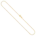 Goldkette als Ankerkette flach in Gelbgold 585 / 14K, 75 cm lang, 1,2 mm breit, Gewicht ca. 3 g.