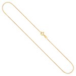 Goldkette als Ankerkette flach in Gelbgold 585 / 14K, 45 cm lang, 1,2 mm breit, Gewicht ca. 1.8 g.