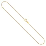 Goldkette als Ankerkette flach in Gelbgold 375 / 9K, 42 cm lang, 1,2 mm breit, Gewicht ca. 1.5 g.