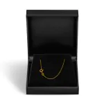 Goldkette als Ankerkette flach in Gelbgold 585 / 14K, 36 cm lang, 1,2 mm breit, Gewicht ca. 1.4 g.