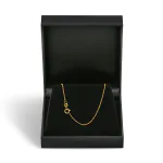 Goldkette als Ankerkette diamantiert in Gelbgold 333 / 8K, 42 cm lang, 1,2 mm breit, Gewicht ca. 1.7 g.