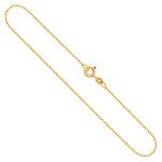 Goldkette als Ankerkette diamantiert in Gelbgold 375 / 9K, 45 cm lang, 1,3 mm breit, Gewicht ca. 2.2 g.