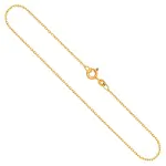 Goldkette als Ankerkette diamantiert in Gelbgold 375 / 9K, 70 cm lang, 1,3 mm breit, Gewicht ca. 3.4 g.