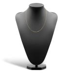 Goldkette als Ankerkette diamantiert in Gelbgold 333 / 8K, 50 cm lang, 1,7 mm breit, Gewicht ca. 3.9 g.