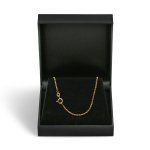 Goldkette als Ankerkette diamantiert in Gelbgold 585 / 14K, 38 cm lang, 1,7 mm breit, Gewicht ca. 3.7 g.