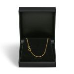 Goldkette als Ankerkette diamantiert in Gelbgold 585 / 14K, 55 cm lang, 1,7 mm breit, Gewicht ca. 5.2 g.