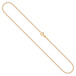 Goldkette als Ankerkette diamantiert in Gelbgold 333 / 8K, 40 cm lang, 1,7 mm breit, Gewicht ca. 3.1 g.