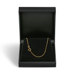 Goldkette als Ankerkette diamantiert in Gelbgold 333 / 8K, 40 cm lang, 1,7 mm breit, Gewicht ca. 3.1 g.