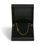 Goldkette als Ankerkette diamantiert in Gelbgold 333 / 8K, 42 cm lang, 1,7 mm breit, Gewicht ca. 3.3 g.
