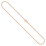 Goldkette als Ankerkette diamantiert in Rotgold 585 / 14K, 45 cm lang, 1,7 mm breit, Gewicht ca. 4.3 g.