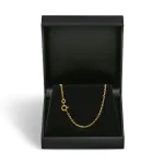 Goldkette als Ankerkette diamantiert in Gelbgold 333 / 8K, 70 cm lang, 1,9 mm breit, Gewicht ca. 7.5 g.