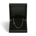 Goldkette als Ankerkette diamantiert in Gelbgold 585 / 14K, 42 cm lang, 1,9 mm breit, Gewicht ca. 5.7 g.