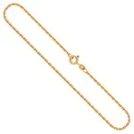 Goldkette als Ankerkette diamantiert in Gelbgold 585 / 14K, 50 cm lang, 1,9 mm breit, Gewicht ca. 6.8 g.