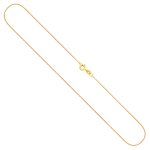 Goldkette als Panzerkette flach in Gelbgold 375 / 9K, 40 cm lang, 0,8 mm breit, Gewicht ca. 1 g.
