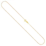 Goldkette als Panzerkette flach in Gelbgold 333 / 8K, 38 cm lang, 0,8 mm Breit, Gewicht ca. 0.8 g.