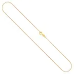 Goldkette als Panzerkette flach in Gelbgold 585 / 14K, 45 cm lang, 0,8 mm Breit, Gewicht ca. 1.1 g.