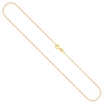 Goldkette als Panzerkette flach in Gelbgold 333 / 8K, 45 cm lang, 0,8 mm Breit, Gewicht ca. 0.9 g.