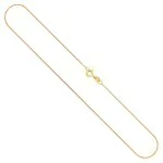 Goldkette als Panzerkette flach in Gelbgold 333 / 8K, 50 cm lang, 1,1 mm breit, Gewicht ca. 1.6 g.