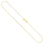 Goldkette als Panzerkette flach in Gelbgold 585 / 14 Karat, 70 cm lang, 1.1 mm breit, Gewicht ca. 2,6 g.