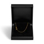 Goldkette als Panzerkette flach in Gelbgold 333 / 8K, 45 cm lang, 1,1 mm breit, Gewicht ca. 1.4 g.