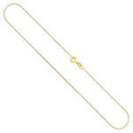 Goldkette als Panzerkette flach in Gelbgold 585 / 14K, 34 cm lang, 1,1 mm breit, Gewicht ca. 1.4 g.